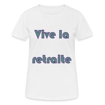 RUHESTAND. RUHESTAND. PENSIONIERT. RUHESTAND - Frauen T-Shirt atmungsaktiv - Weiß - Vorne - AI Model Female 172 dark (172cm)