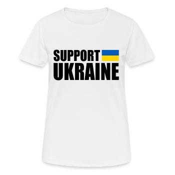 Support ukraine - T-shirt respirant Femme - blanc - Devant - AI Model Female 172 dark (172cm)