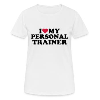 Personal trainer - Women's Breathable T-Shirt - white - Front - AI Model Female 172 dark (172cm)