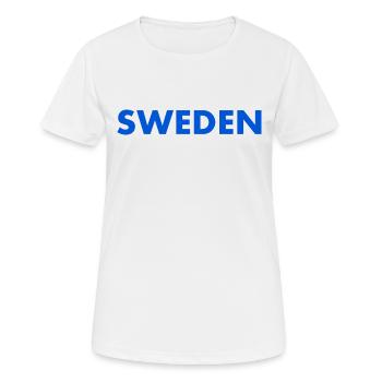 Schweden - Frauen T-Shirt atmungsaktiv - Weiß - Vorne - AI Model Female 172 dark (172cm)