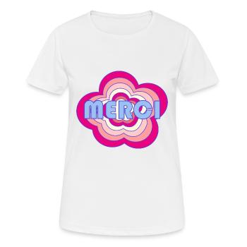 MERCI. MAÎTRESSE. MAÎTRE. MERCI MAÎTRESSE - T-shirt respirant Femme - blanc - Devant - AI Model Female 172 dark (172cm)