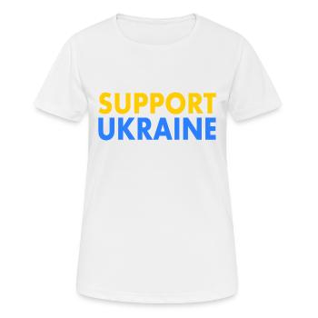 Support ukraine - T-shirt respirant Femme - blanc - Devant - AI Model Female 172 dark (172cm)