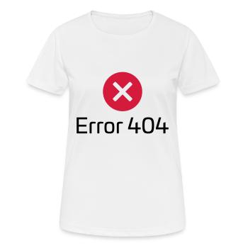 Error 404 - Frauen T-Shirt atmungsaktiv - Weiß - Vorne - AI Model Female 172 dark (172cm)