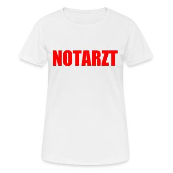 Notarzt - Frauen T-Shirt atmungsaktiv - Weiß - Vorne - AI Model Female 172 dark (172cm)