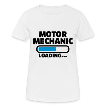 Motor mechanic - Women's Breathable T-Shirt - white - Front - AI Model Female 172 dark (172cm)