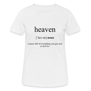 Heaven (Himmel) Dictionnaire de définition - T-shirt respirant Femme - blanc - Devant - AI Model Female 172 dark (172cm)
