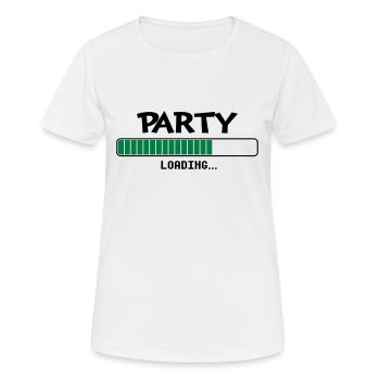 Party loading loading bar - Women's Breathable T-Shirt - white - Front - AI Model Female 172 dark (172cm)