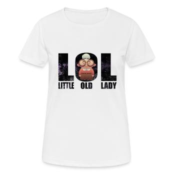 Little Old Lady - LOL - Frauen T-Shirt atmungsaktiv - Weiß - Vorne - AI Model Female 172 dark (172cm)