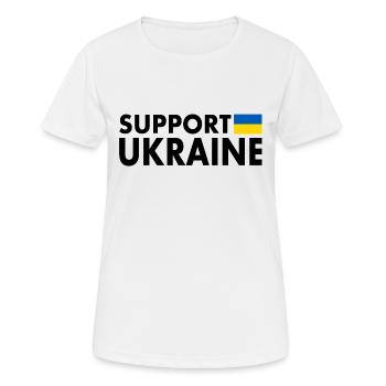Support ukraine - T-shirt respirant Femme - blanc - Devant - AI Model Female 172 dark (172cm)