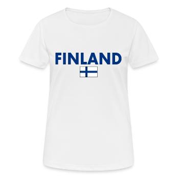 Finnland - Frauen T-Shirt atmungsaktiv - Weiß - Vorne - AI Model Female 172 dark (172cm)