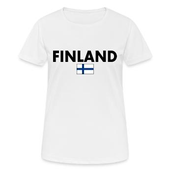 Finnland - Frauen T-Shirt atmungsaktiv - Weiß - Vorne - AI Model Female 172 dark (172cm)