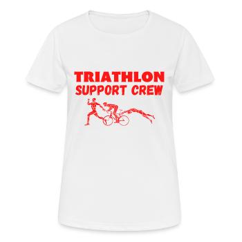 Équipe de soutien au triathlon - T-shirt respirant Femme - blanc - Devant - AI Model Female 172 dark (172cm)