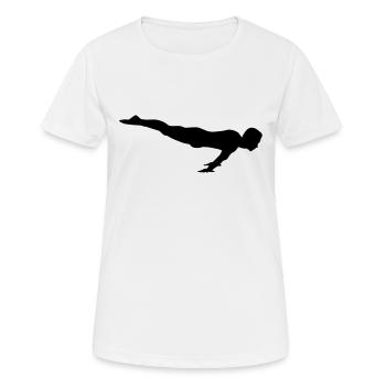 Turnen, Turner - Frauen T-Shirt atmungsaktiv - Weiß - Vorne - AI Model Female 172 dark (172cm)
