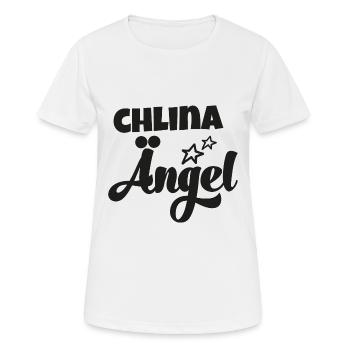 Clina Ängel Schweizerdeutsch Baby Schweiz Gotti - Frauen T-Shirt atmungsaktiv - Weiß - Vorne - AI Model Female 172 dark (172cm)