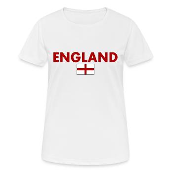 angleterre - T-shirt respirant Femme - blanc - Devant - AI Model Female 172 dark (172cm)