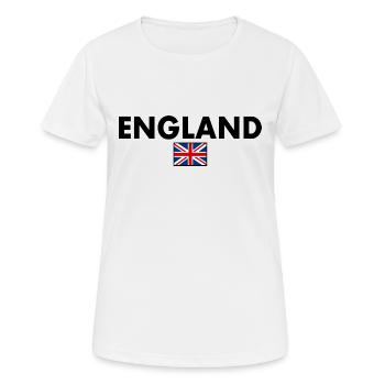 angleterre - T-shirt respirant Femme - blanc - Devant - AI Model Female 172 dark (172cm)