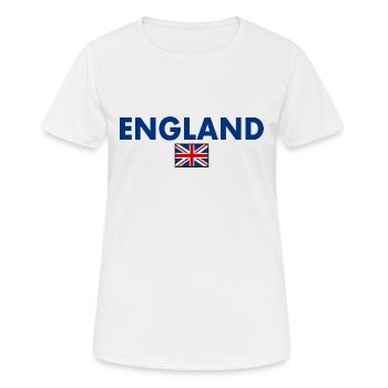 angleterre - T-shirt respirant Femme - blanc - Devant - AI Model Female 172 dark (172cm)