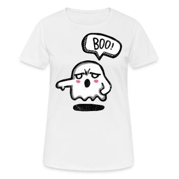 Halloween Geist Geisterstunde Gespenst - Frauen T-Shirt atmungsaktiv - Weiß - Vorne - AI Model Female 172 dark (172cm)