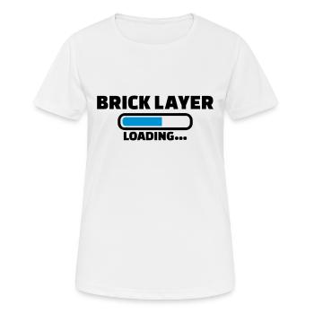 Brick layer - Women's Breathable T-Shirt - white - Front - AI Model Female 172 dark (172cm)
