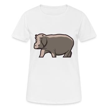 Hippopotame Hippopotame Hippopotame Cadeau - T-shirt respirant Femme - blanc - Devant - AI Model Female 172 dark (172cm)