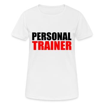 Personal trainer - Women's Breathable T-Shirt - white - Front - AI Model Female 172 dark (172cm)