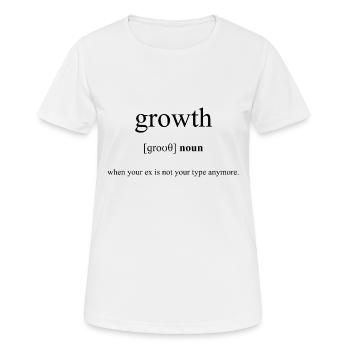 Growth (Wachstum) Definition Dictionary - Frauen T-Shirt atmungsaktiv - Weiß - Vorne - AI Model Female 172 dark (172cm)