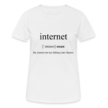 Internet Definition Dictionary - Frauen T-Shirt atmungsaktiv - Weiß - Vorne - AI Model Female 172 dark (172cm)