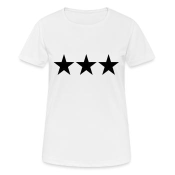 3 STARS - Women's Breathable T-Shirt - white - Front - AI Model Female 172 dark (172cm)