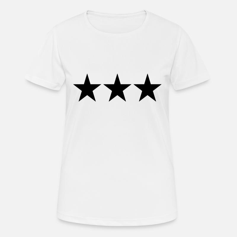 3 STARS - Women's Breathable T-Shirt - white