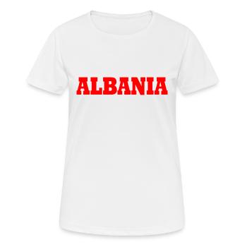 Albanien - Frauen T-Shirt atmungsaktiv - Weiß - Vorne - AI Model Female 172 dark (172cm)