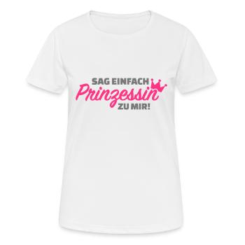 Prinzessin - Frauen T-Shirt atmungsaktiv - Weiß - Vorne - AI Model Female 172 dark (172cm)