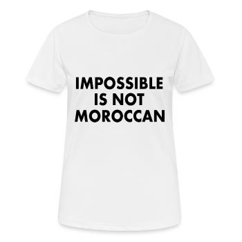 Marokko - impossible is not moroccan - Frauen T-Shirt atmungsaktiv - Weiß - Vorne - AI Model Female 172 dark (172cm)