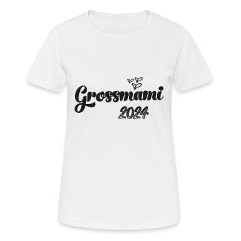 Grossmami 2024 du wirst Oma Schweiz - Frauen T-Shirt atmungsaktiv - Weiß - Vorne - AI Model Female 172 dark (172cm)