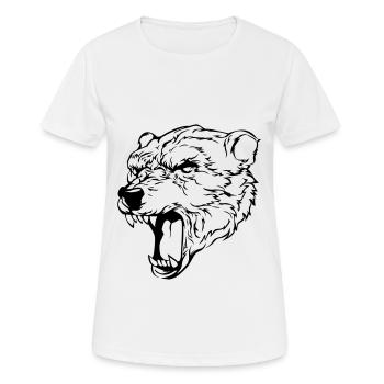 eisbär kopf bär polarbär kopf - Frauen T-Shirt atmungsaktiv - Weiß - Vorne - AI Model Female 172 dark (172cm)