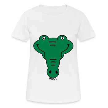 alligator - T-shirt respirant Femme - blanc - Devant - AI Model Female 172 dark (172cm)