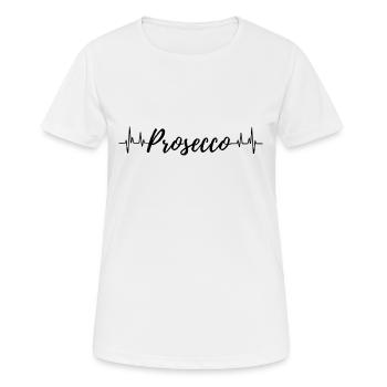 Prosecco Herzschlag - Frauen T-Shirt atmungsaktiv - Weiß - Vorne - AI Model Female 172 dark (172cm)