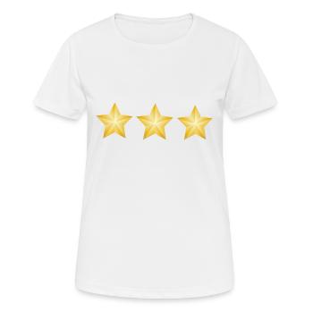 Trois étoiles - T-shirt respirant Femme - blanc - Devant - AI Model Female 172 dark (172cm)