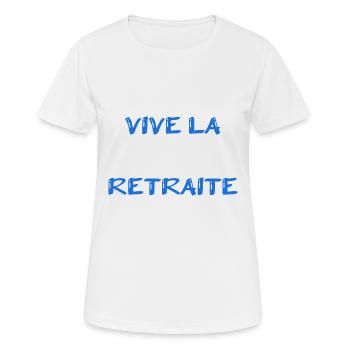 RUHESTAND. RUHESTAND. PENSIONIERT. RUHESTAND - Frauen T-Shirt atmungsaktiv - Weiß - Vorne - AI Model Female 172 dark (172cm)