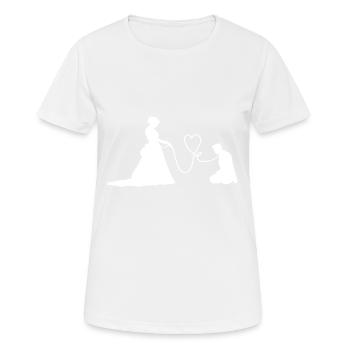 Wedding Couple Newlyweds Funny - Women's Breathable T-Shirt - white - Front - AI Model Female 172 dark (172cm)