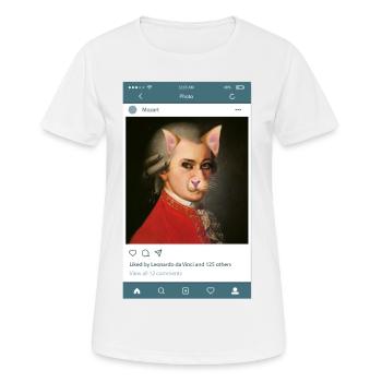 Cool Story "Mozart" - Frauen T-Shirt atmungsaktiv - Weiß - Vorne - AI Model Female 172 dark (172cm)