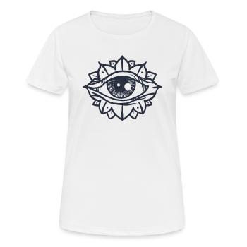 All Seeing Eye Evil Eye, Third Eye - Women's Breathable T-Shirt - white - Front - AI Model Female 172 dark (172cm)