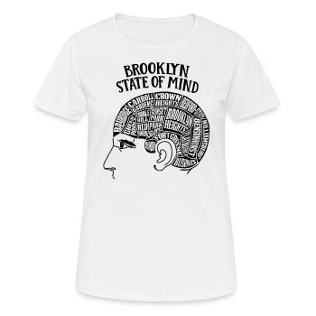 Brooklyn New York City Brain Head - Women's Breathable T-Shirt - white - Front - AI Model Female 172 dark (172cm)