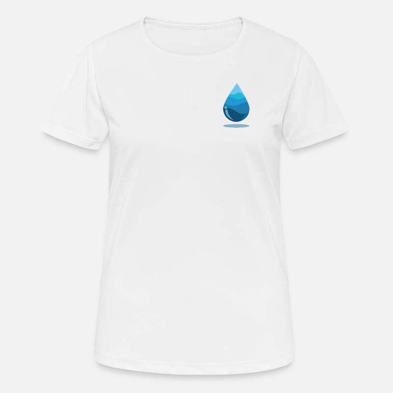 Waterdrop - Women's Breathable T-Shirt - white