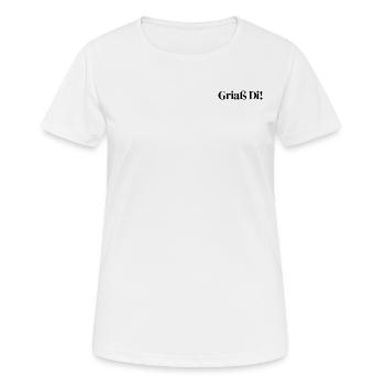 Griaß Di! | Allgäu Liebe - Frauen T-Shirt atmungsaktiv - Weiß - Vorne - AI Model Female 172 dark (172cm)