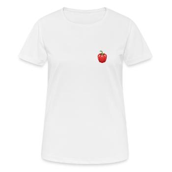Paprika - Frauen T-Shirt atmungsaktiv - Weiß - Vorne - AI Model Female 172 dark (172cm)