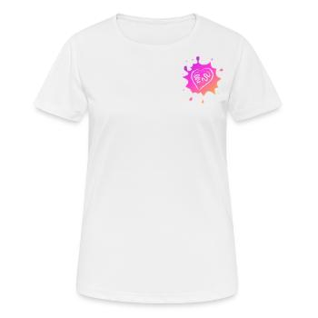 Heart chalk colorful - Women's Breathable T-Shirt - white - Front - AI Model Female 172 dark (172cm)