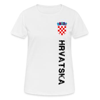 Hrvatska Kroatien Design im Retro Look. - Frauen T-Shirt atmungsaktiv - Weiß - Vorne - AI Model Female 172 dark (172cm)