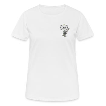 Roboter Johnny - Frauen T-Shirt atmungsaktiv - Weiß - Vorne - AI Model Female 172 dark (172cm)