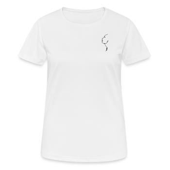 ligne art femme côté visage cou - T-shirt respirant Femme - blanc - Devant - AI Model Female 172 dark (172cm)