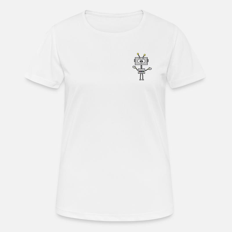 Robot Robbie - Women's Breathable T-Shirt - white